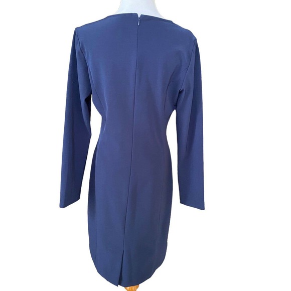 Of Mercer Womens Size 12 Navy Morgan Dress Stretch Business Career - Picture 3 of 7
